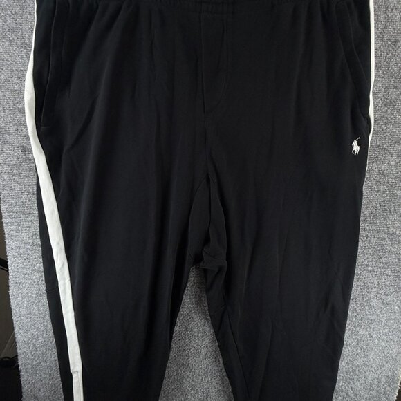 Polo Ralph Lauren 2XB Big Black White Sweatpants Drawstring Pony Logo ACTL 42X27 - Picture 1 of 16